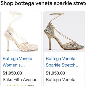 New Bottega veneta sparkle stretch heels size EU 38 +original receipt & dust bag